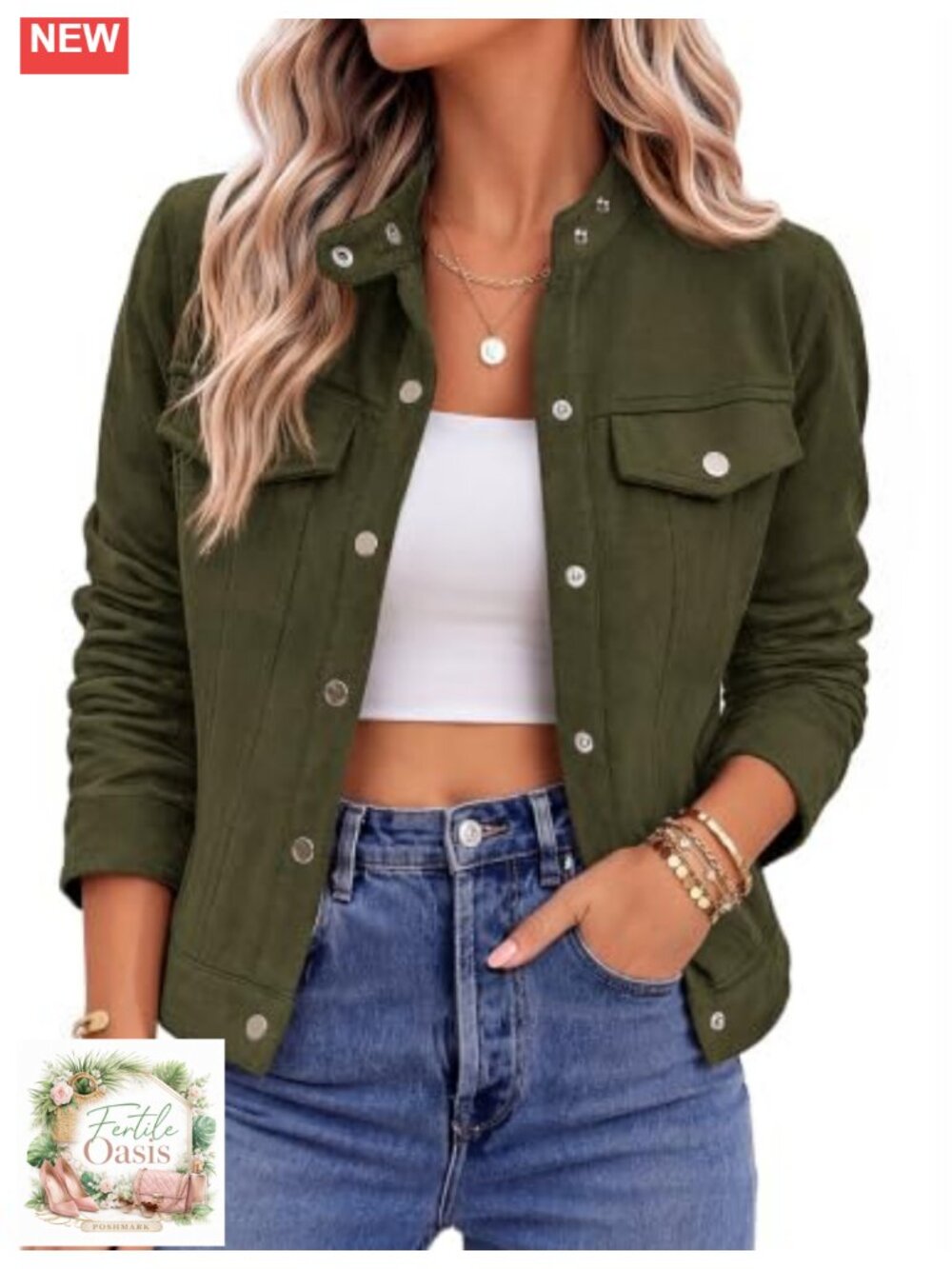 Faux Suede Cropped Jacket Women Trendy Fall Winter Coat